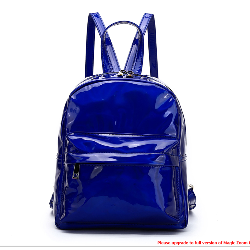 R.Blue Holographic Zipper Pocket Backpack W/ Wallet - HAR2 5686 - Click Image to Close